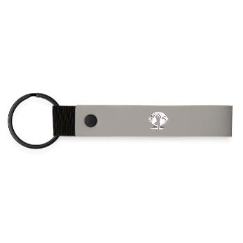 Bigfoot Yoga Pose - Matte Pu Keyring - light grey - Front