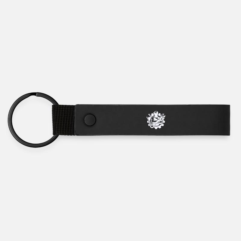 Screwdriver power in gear design - Matte Pu Keyring - black