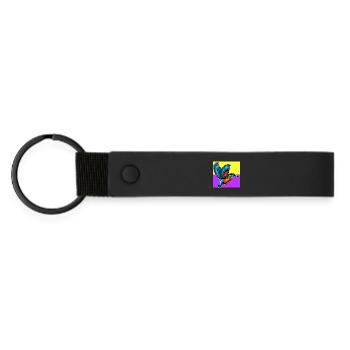 martin-pêcheur - Porte-clés en PU mat - noir - Devant