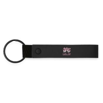 Mallorca, Girls Trip - Matte Pu Keyring - black - Front