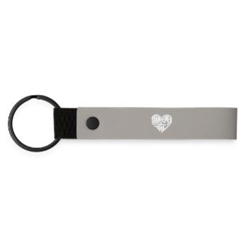 Tannheimer Tal Heart Mountain Landscape - Matte Pu Keyring - light grey - Front
