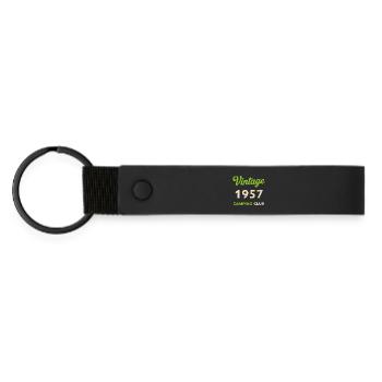 Vintage 1957 – Année de naissance rétro du Camping Club - Porte-clés en PU mat - noir - Devant