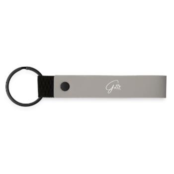 Für die coolste Gotti, Patentante, Gotte Geschenk - Matte PU Schlüsselanhänger - Hellgrau - Vorne