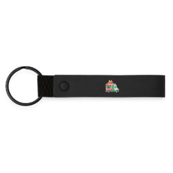 Camions à sucets - Porte-clés en PU mat - noir - Devant