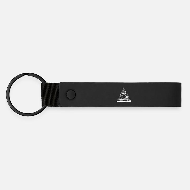 TETRAHEDRON WHITE - Matte Pu Keyring - black