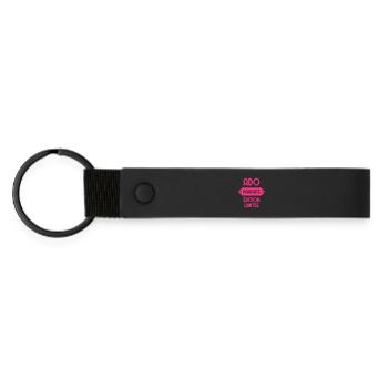 adolescent / enfant / ado / adolescente - Porte-clés en PU mat - noir - Devant