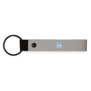 Argentinien Vintage Design mit Flagge / Geschenk - Matte PU Schlüsselanhänger - Hellgrau - Vorne