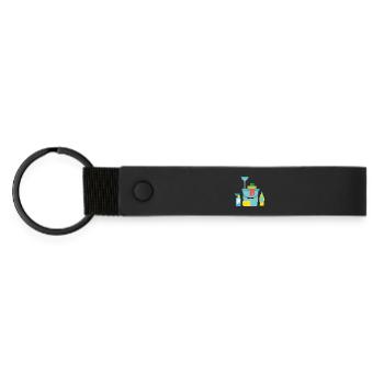 Cleaning products - Matte Pu Keyring - black - Front