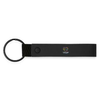 Je porte du bleu pour mon fils Autism Design - Porte-clés en PU mat - noir - Devant