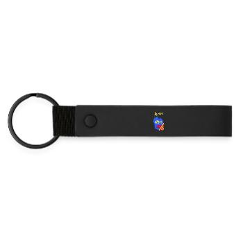 Lozère - Matte Pu Keyring - black - Front