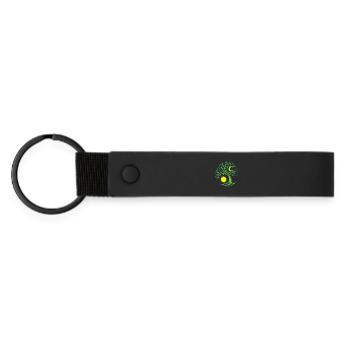 Tree of life sun and moon - Matte Pu Keyring - black - Front