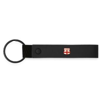 Armoiries de Leeds Angleterre - Porte-clés en PU mat - noir - Devant