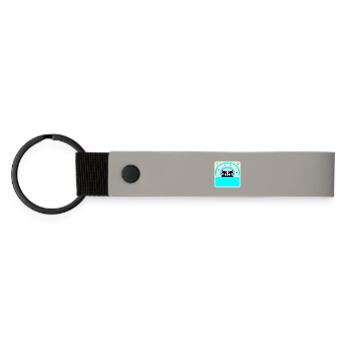 Badge de nom des chats - Porte-clés en PU mat - gris clair - Devant
