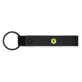 Tennis de table - Porte-clés en PU mat - noir - Devant