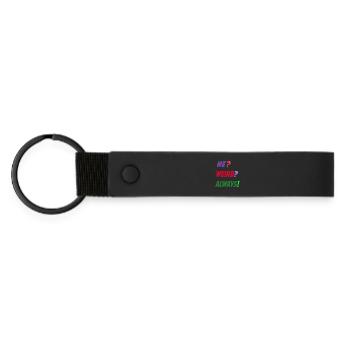 Me Weird Always - Matte Pu Keyring - black - Front