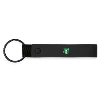Akure Nigeria coat of arms flag design - Matte Pu Keyring - black - Front