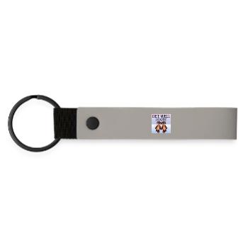 Get Well Soon Wishes - Sea Otter - ANIMAL - Matte Pu Keyring - light grey - Front