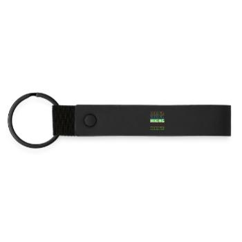 Hike Hiking Hiking Routes Tours Statement - Matte Pu Keyring - black - Front