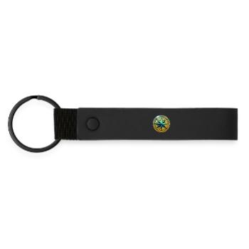 Compass - Matte Pu Keyring - black - Front