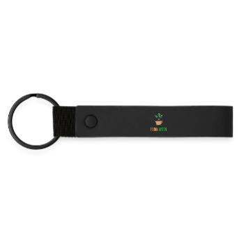 Tree Statement Environment Earth Nature Conservation Nature - Matte Pu Keyring - black - Front