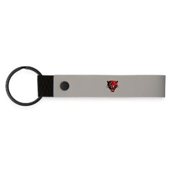 Panther Head Red - Matte Pu Keyring - light grey - Front