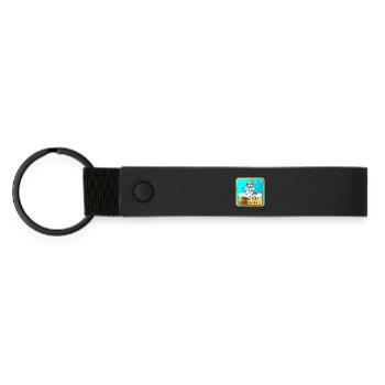 DANKESCHÖN GESCHENKE - SCHNEE SCHIPPEN FAULTIERE - Matte PU Schlüsselanhänger - Schwarz - Vorne