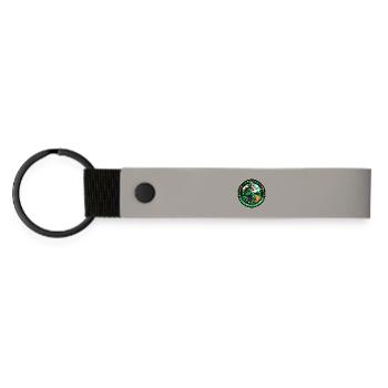 Badge cycliste irlandais de la Saint-Patrick - Porte-clés en PU mat - gris clair - Devant