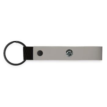 Fishing Angler Dynamic Gift - Matte Pu Keyring - light grey - Front