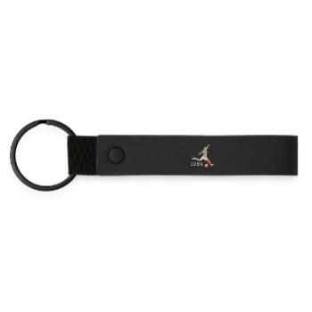 Footballeur rétro 1954 vintage équipe anniversaire - Porte-clés en PU mat - noir - Devant