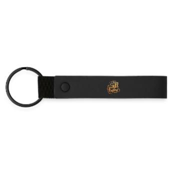 Be still and know - Matte Pu Keyring - black - Front
