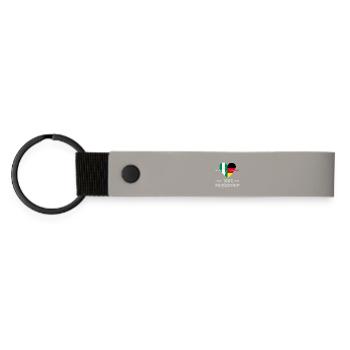 Nigeria and Germany 100% friendship - Matte Pu Keyring - light grey - Front