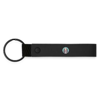 Spinone Italiano Dog Breed Cartoon Kawaii Clipart - Matte Pu Keyring - black - Front