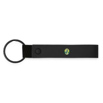 Great Dane Dog Cute Kawaii Cartoon Clipart Animal - Matte Pu Keyring - black - Front