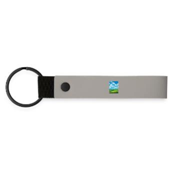 South Downs Aonb Travel Poster Souvenir Paint WPA - Matte Pu Keyring - light grey - Front