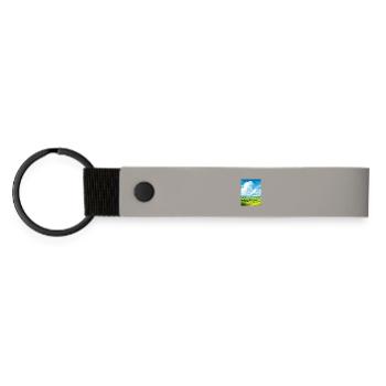 South Downs Aonb Travel Poster Souvenir Paint WPA - Matte Pu Keyring - light grey - Front