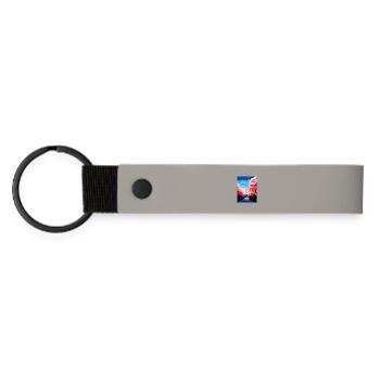 Japan Tokyo Travel Poster Souvenir Postcard Paint - Matte Pu Keyring - light grey - Front