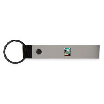 La Havane Caraïbes Voyage Affiche Souvenir Peinture WPA - Porte-clés en PU mat - gris clair - Devant