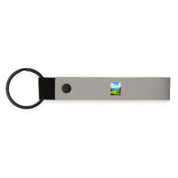Affiche de voyage du parc national des Great Smoky Mountains - Porte-clés en PU mat - gris clair - Devant