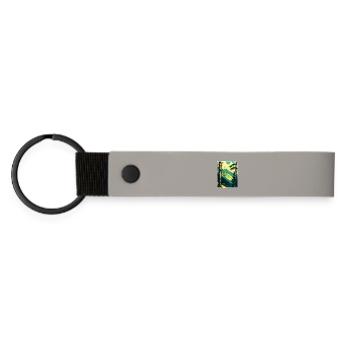 Affiche de voyage du parc national des Great Smoky Mountains - Porte-clés en PU mat - gris clair - Devant