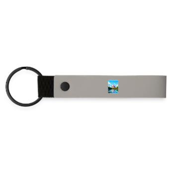 Taj Mahal Agro India Travel Poster Souvenir WPA - Matte Pu Keyring - light grey - Front