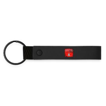CHRISTMAS WILD ANIMALS WILD BOARS - Matte Pu Keyring - black - Front