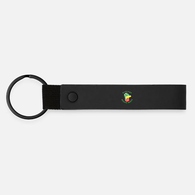 Mayotte_54 - Matte Pu Keyring - black
