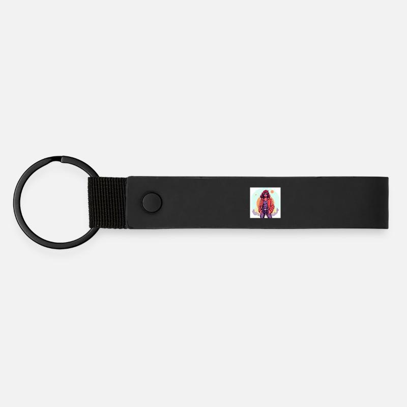 90's Style - Matte Pu Keyring - black