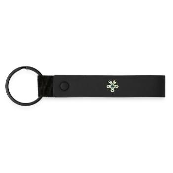 Celtic Knot Guitar - Matte Pu Keyring - black - Front