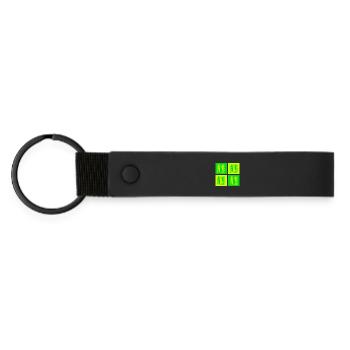 Döner Kebab Retro - Matte Pu Keyring - black - Front