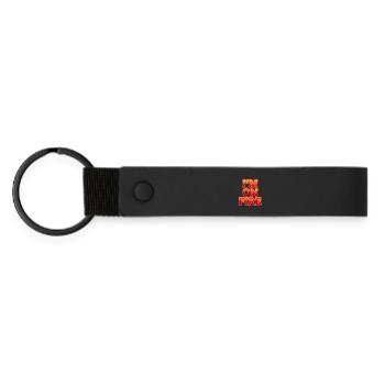 Im on fire - Matte Pu Keyring - black - Front