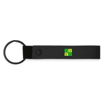 Majestic Stag – Symbol of the Wild - Matte Pu Keyring - black - Front