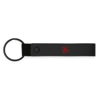 L’heure de la pizza en croûte en laquelle nous avons confiance - Porte-clés en PU mat - noir - Devant