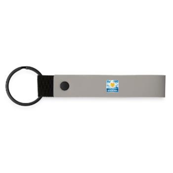 Argentina National Colors Design - Matte Pu Keyring - light grey - Front