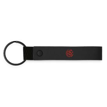 Dragon celte rouge - Porte-clés en PU mat - noir - Devant